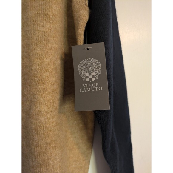 Vince Camuto Two-Tone Color Block Navy Beige Pullover sweater  SZ XS NwT - Picture 2 of 4
